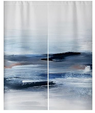 Küchenvorhänge Schwarz Blau Braun Scheibengardinen Polyester Vorhänge Kurz Waschbar Raumteiler Vorhang Türvorhang Langlebig Küchenvorhang Kurze Gardinen Verdickung Tür Vorhang 80x200cm