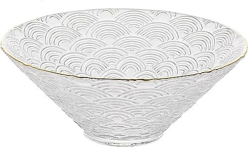 Bol à fruits, bol à fruits en verre, bol décoratif, bols en verre, bol en verre domestique, bol à ramen, bol à fruits, bol à salade, ustensiles de cuisine, récipient de stockage des aliments, 1 bol à