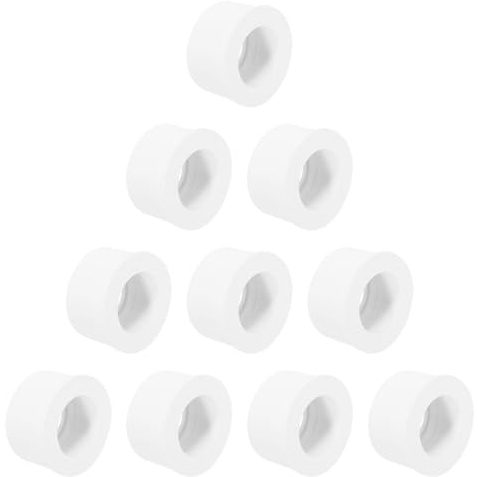sourcing map 10 Pcs PVC DWV Reducer Bushing 2 x 1-1/2(Socket x Socket) Thread Coupling Connectors PVC Pipe Reducer Adapter Fitting for Pipe Connecting Home Sewer Plumbing, White