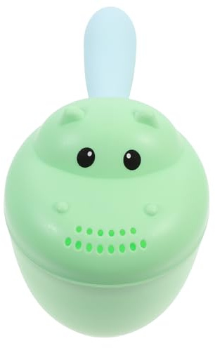 BESPORTBLE Gobelet de Rinçage pour Shampoing Garçon Fille Hippopotame Tasse de Bain avec Poignée pour Rincer les Cheveux des Tout-petits