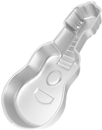 ULTECHNOVO Gitarrenförmige Kuchenform Aus Aluminium Mit Antihaftbeschichtung Backwerkzeug Für Plätzchen Und Cupcakes Silberfarben Diy-backform Für Feiern