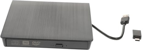 SHINEOFI USB External Slot In CD Dvd Recorder Drive Optical Burner with Pop Up Tray for Laptop Desktop Black No Adapter Needed
