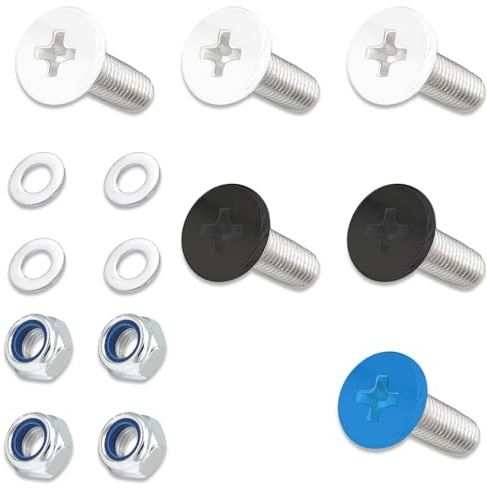 polarmotor Kennzeichen Schrauben Motorrad Set M6*16mm Edelstahl für Kennzeichenhalter, Moped, Roller Nummernschild Halter