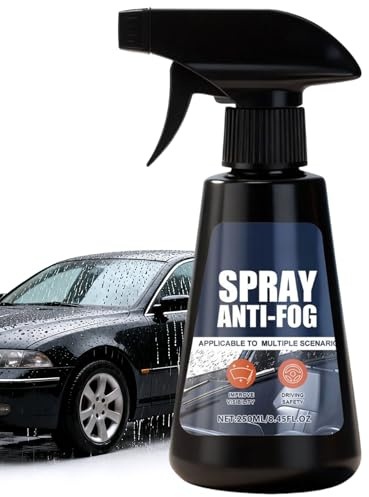 Spray Repelente Lluvia – 250ml 7x17cm | Spray Protección Parabrisas Antiniebla | Antilluvia y Desempañador Larga Duración para Coche, Camión y Conducción Nocturna