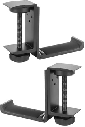 COHEALI 2pcs Foldable Metal Headphone Stand Adjustable over Ear Headphone Hook Holder for Desk Headset Holder for Gaming Office Use
