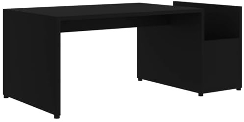 Gecheer Geometric coffee table black chipboard material 35.4 Model802922