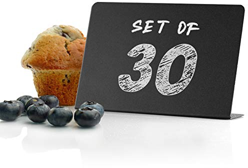Mini Chalkboards 3 x 4 inches (30 Pack Black)
