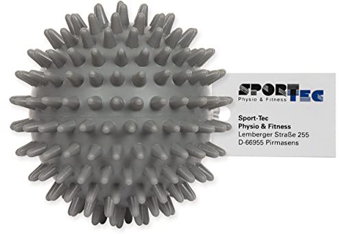 Igelball Massageball Reflexzonen Massage Selbstmassage hart 8 cm grau