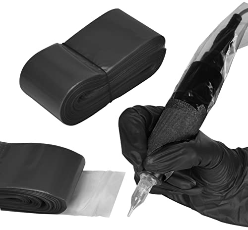 ATOMUS 100 Piece Svart Engångs Tattoo Clip Cord Ärmar Täckväskor Tattoo Pen Machine Väska Plast Tattoo Machine Tillbehör