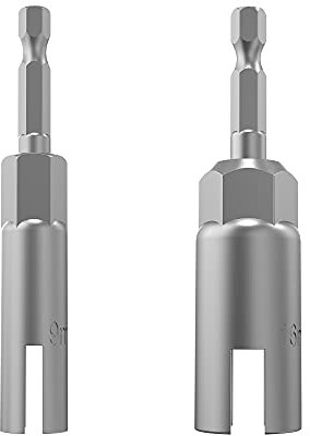 2 Stück 1/4 Zoll Sechskantschaft Mutter Treiber Power Flügelmutter Bohrer Bit Steckschlüssel Kit Schlitz Flügelmutter Bohrer Hülse Schraubenschlüssel Kit Panelmutter Schraube Auge C-förmige Haken