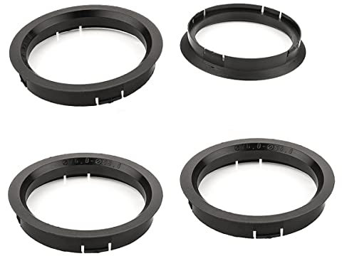 LST 4x Zentrierringe Distanzringe für Alufelgen Ø 76,0 mm - Ø 66,6 mm Schwarz