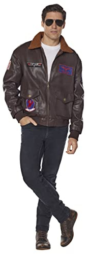 Spirit Halloween Top Gun Maverick Adult Bomber Jacket | Officially Licensed | Pilot Costume