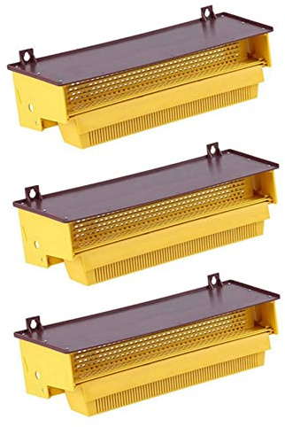 IGUATU 3 x Pollenfalle aus Kunststoff, Bienenzucht-Werkzeuge, Tablett, Eingang, Pollensammler, Imker, Imker, Zubehör