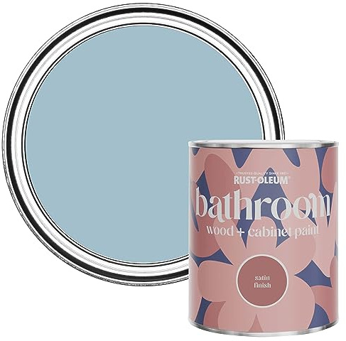 Rust-Oleum Blue Moisture Resistant Bathroom Wood and Cabinet Paint in Satin Finish - NANS BEST CHINA 750ml