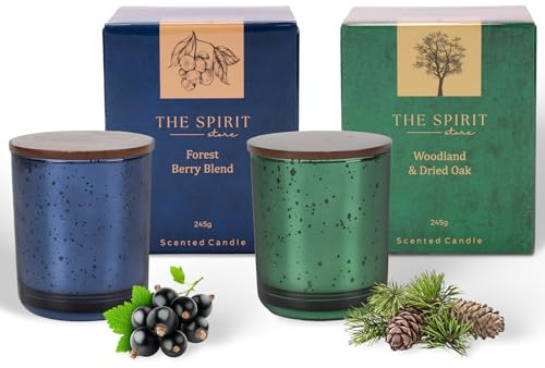 The Spirit Store juldoftljus set om 2 vinter | present till kvinnor flickvän på födelsedagen | hälsogåva naturlig soja stor