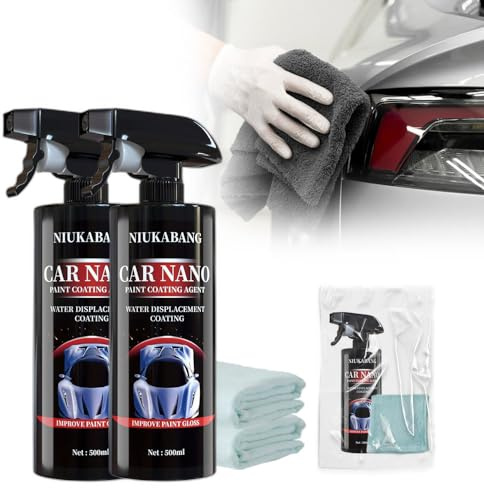 3 IN 1 Hochleistungs Schnellauto Beschichtungsspray, 2024 Neuest High Protection Fast Coated Car Nano Spray, Prämie Nano Spray Auto zum Autolack Kratzer Entfernen und Autopolitur (500ML, 2 stück)