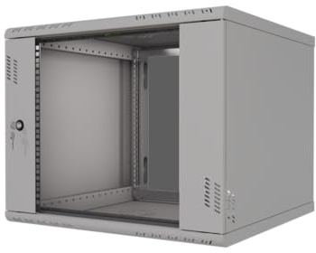 Stalflex Rackskåp för 19 tum 9U 600 mm PRO – kraftigt stål – rack och skåp för nätverksutrustning, rackskåp, kompatibel med hyllhylla