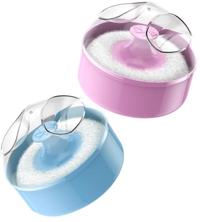 FRCOLOR 2stücke Teiliges Mit Aufbewahrungsbox Weiche Flauschige Puderquaste Für Sanfte Anwendung Von Babypuder Und Losem Puder Sicher Und Zuverlässig Für Empfindliche Babyhaut