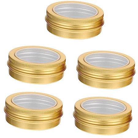 Cabilock 2 Sätze Weihnachtskerzengläser Kerzengläser Zum Kerzenmachen Schwimmkerzen In Großen Mengen Kerzengläser Mit Deckel Kerzenwärmer Kerzengläser Duftkerzen LED Kerzen Dosen 5 Stück * 2