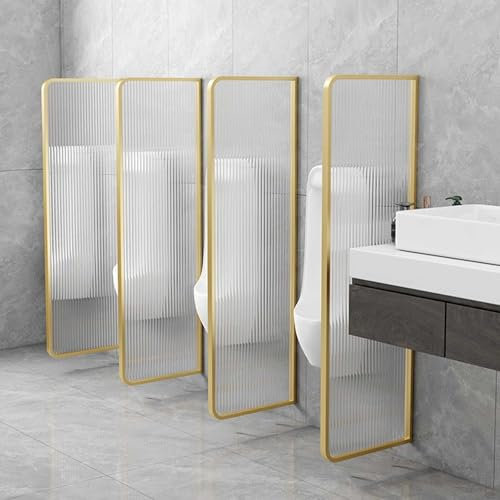 Urinal-Trennwand zur Wandmontage, durchscheinend, gehärtetes Glas, für öffentliche Toiletten und Bars