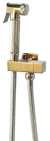 SBCGFY Pulvérisateur de Bidet Mural, doré, pour Toilettes de Voyage, Portable, rehausseur de Toilettes entièrement en cuivre, doré A