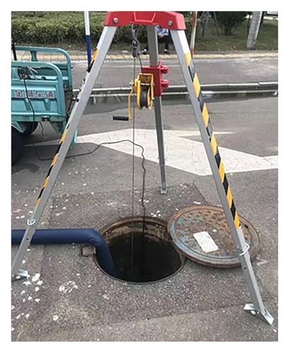 Kit de Rescate Ajustable para Espacios confinados, trípode Industrial, Kits de Emergencia para pozos de Registro, Espacios confinados, Espacios Estrechos, pozos y alcantarillas, Rescate Come