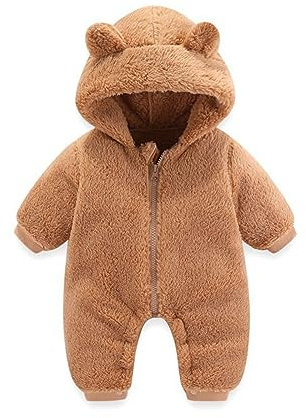 Générique Combinaison De Neige pour Enfants A Capuche Ski Vêtements Coupe-Vent 6 Mois - 4 Ans Manteau Nouveau-Né Épais Bebe Body Garçon 0-3 Barboteuse Bébé Cadeau 0-24 Mois (Café,3-6 Mois)