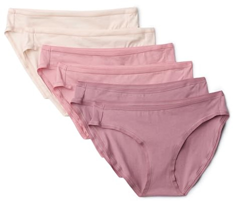 Amazon Essentials Culotte Slip Bas de Bikini en Coton Femme (Grandes Tailles Disponibles), Packs Multiples