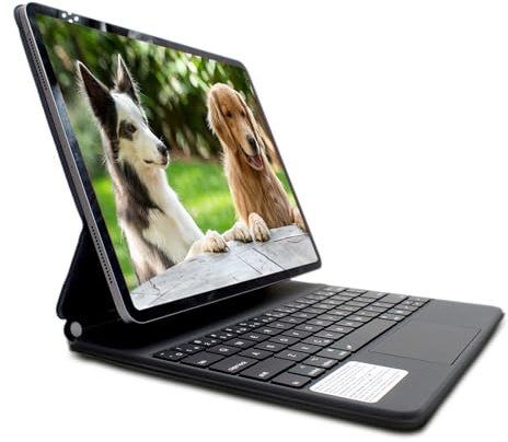 Ausla Magic Keyboard, Wireless BT con Trackpad Multifunzione, Retroilluminazione e Batteria a Lunga Durata, Adatta per Utenti Pro da 12,9 Pollici (12,9 pollici)