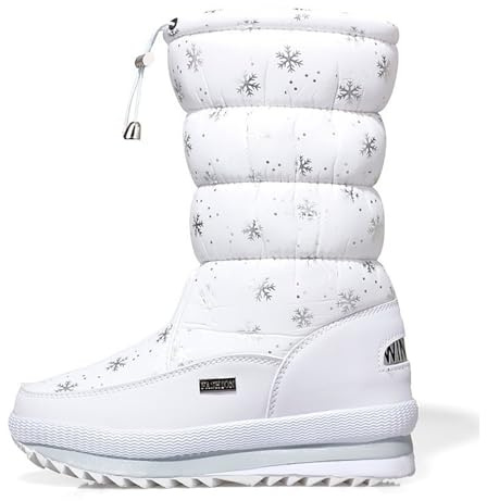 Stivali da Neve Donna Impermeabili Protettivi in Pile E Suola Spessa Tinta Unita Invernali Donna, Slip On Boots 2026