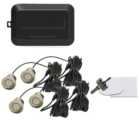 Telecamera di retromarcia per parcheggio auto, con indicatore di allarme sonoro, sistema di sonda, 4 22 mm, 12 V, 8 colori (rosso) (oro champagne)