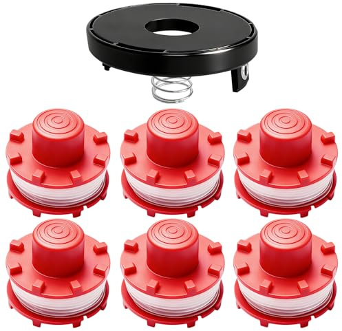 6 Stück 3405096 Fadenspulen, Ersatzfadenspule Kompatibel mit Einhell Rasentrimmer GE-CT 36/30 Li E, GE-CT 36/33 LI E, AGILLO 36/255 BL, AGILLO 18/200, GP-CT 36/35 Li BL für Einhell Ersatz Fadenspule