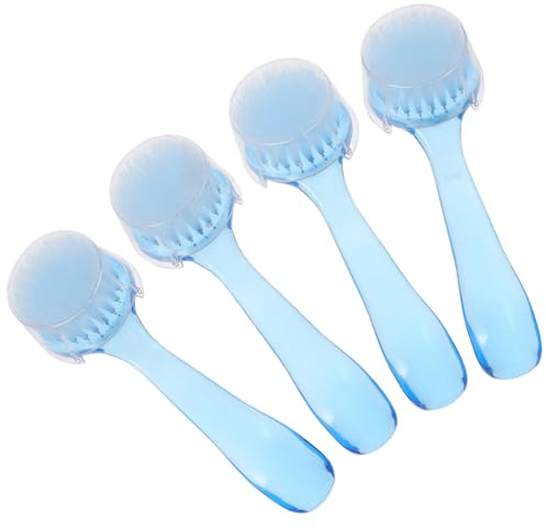 OSALADI Set da 4 Pennelli la Pulizia delle Unghie Manico in Plastica, Setole in Nailon per Rimozione Polvere, Comodi da Usare, per Manicure e Pulizia del Viso