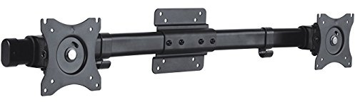 deleyCON Dual Monitor Adattatore per Monitor 13 - 27 Pollici (33-69 cm) e 10kg Ciascuno VESA 100x100 2 Monitor su 1 Braccio di Supporto Scrivania Supporto Attaccamento