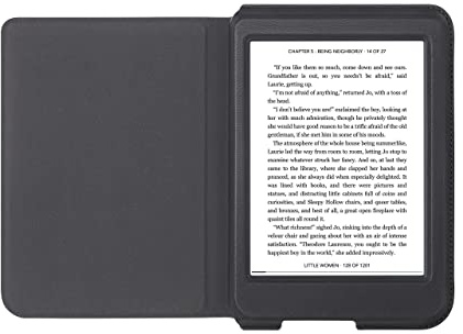 Kobo Nia SleepCover–Schwarz | Ruhemodus/Wachmodus-Technologie | Rundumschutz | Weiches Kunstleder | Kompatibel mit dem Kobo Nia eReader