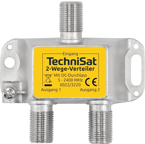 TechniSat 2-Wege-Verteiler - breitbandiger Verteiler mit DC-Durchlass (DiSEqC-tauglich, als Combiner nutzbar, einsetzbar in TECHNIROUTER-Anlagen)