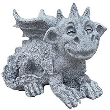 stoneandstyle Steinfigur Drache Filou frostfest wetterfest Gartenfigur