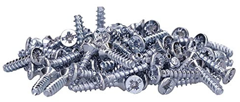 Voxura Geräteschrauben für Hohlwanddosen, Unterputzdosen PZ1, 3,2 x 15mm Kreuzschlitz-Schrauben zur Elektroinstallation, Senkkopfschrauben, 100 St. im Beutel