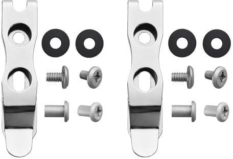 HARNDS AK4200 Portacoltelli Clip Installazione multiangolo 420 Acciaio inossidabile Polacco 2 Pack, Lucido., Fuori