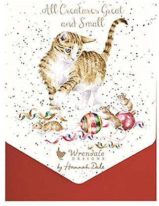 Wrendale Designs Hannah Dale Weihnachtskarten-Set, Kreaturen, groß und klein, 8 Stück