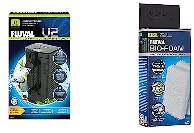 Fluval Filtro Interno U2, 110 L & Carga Filtro, U2, 2 Unidades