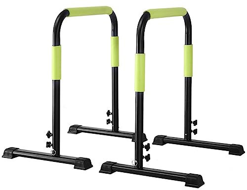 RIEJIN Dip Stand Station, Calisthenics Ausrüstung Heavy Duty Max Load 300lbs, justierbare Höhe, Workout Dip Bar für Home Gym Krafttraining