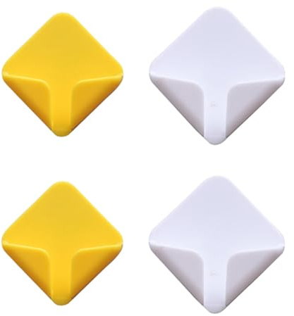 CAXUSD 2 Pairs Plug Hanging Hooks Self-Adhesive Wall Storage Cable Organizer Holder for Home Office Kitchen
