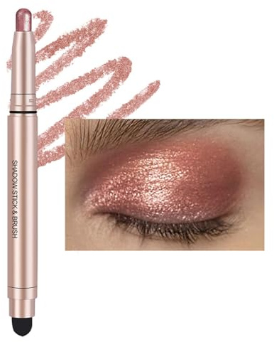 Lucoss Crayon Fards à Paupières pailleté, Baton de Fard a Paupiere Pailleté, Crayon Ombre à Paupières Crème Imperméable Crayon Fard à Paupières Brillant Maquillage Crayon Yeux pailleté Blanc Noir