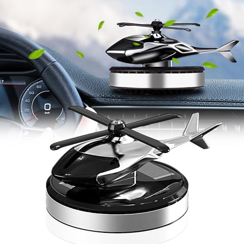 KaiDengZhe Auto-Lufterfrischer, kreativer Hubschrauber, Solarenergie, rotierend, Aromatherapie, lindert Stress und reinigt Gerüche für Auto und Zuhause, 1 Stück
