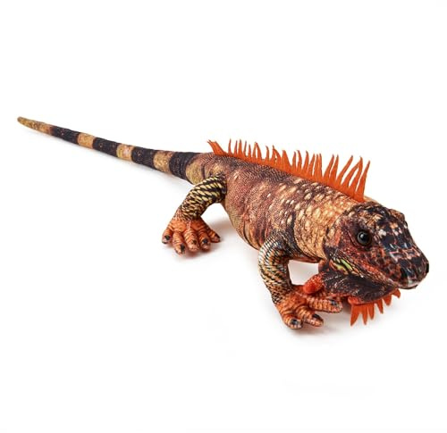 Zappi Co Roter Leguan, 60 cm, Plüschtier, realistisches, weiches Kuscheltier, naturgetreue Farbe, lebensechte Details, perfekt für Enthusiasten und Sammler, vorgestellt auf TikTok (60 cm Länge)