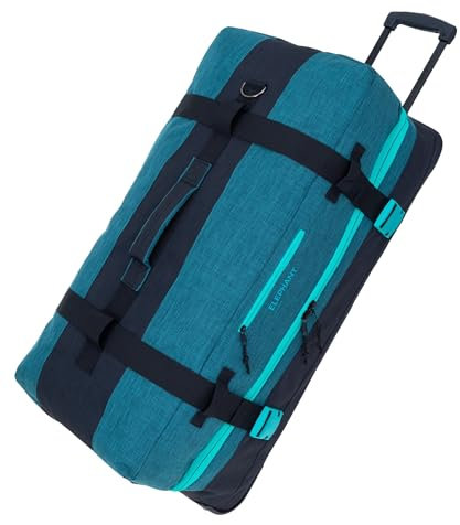 Trolley Reisetrolley Herren Damen Elephant Travel Trolly XXL Koffer 120 Liter 80 cm Reisetasche groß Gepäck Reise Tasche (Grün-Türkis Petrol 13032)