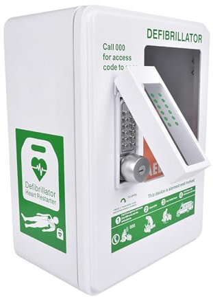 STMKB AED-Aufbewahrungsschrank, AED-Außenschrank Mit Konstantem Temperaturkontrollsystem Und Intelligenter Passwortsperre, Kompatibel Mit Mehreren AED-Modellen