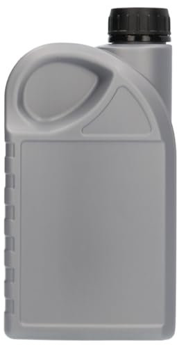 Plastic flessenshop 6 x Ölflasche 1L mit schwarzem Verschluss - 1000 ml - Silbermit - BPA-frei - nicht zerbrechlich - nachfüllbaar - mit Verschluss - leere Flaschen - 6 Stück