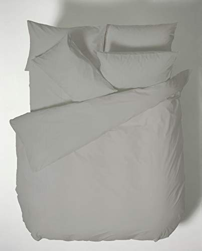 Bianca Plain Dyed Dark Grey Bettwäsche-Set, 135 cm, 100% Perkal-Baumwolle